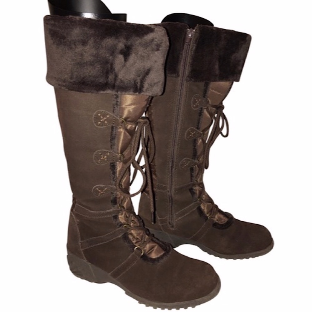 Khombu Brown Apres Ski Waterproof Boots - Picture 1 of 5